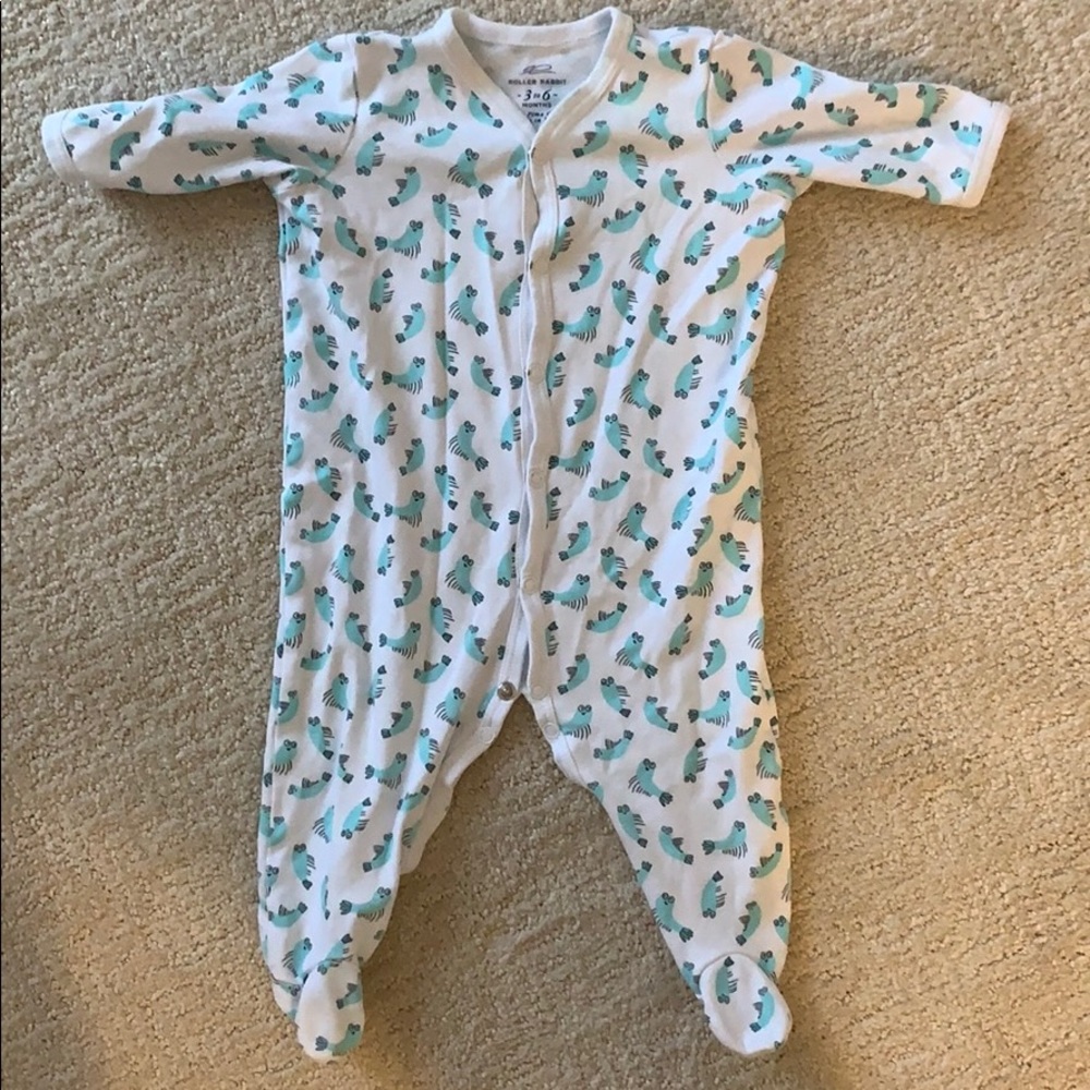 Roller Rabbit footie, 3-6 months
